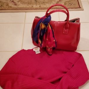 NWOT Vegan Red Satchel